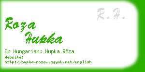 roza hupka business card